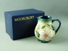 A MOORCROFT 'HIBISCUS MOON' JUG, limited edition (221/250), designed by Sian Leeper, decorated on