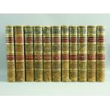 ELEVEN VOLUMES OF KINGSLEY'S NOVELS, McMillan 1881 with leather spines, three Welsh religious books