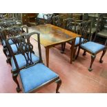 A GOOD SET OF EIGHT (SIX PLUS TWO) CHIPPENDALE STYLE MAHOGANY DINING CHAIRS having carved detail