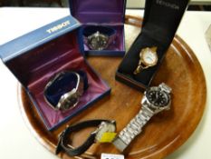 Ladies' Sekonda watch, two gents Tissot watches & two others