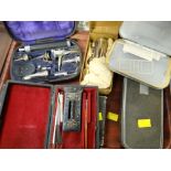 Selection of various vintage cased medical instruments