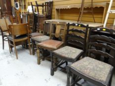 A parcel of various mixed dining chairs (13 in total)