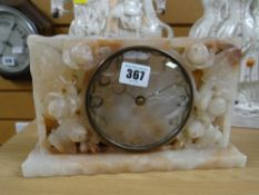 A Scottish onyx table clock