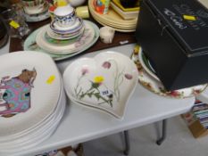 Two Portmeirion dishes, collection of English ironstone pottery 'Beefeater' plates etc