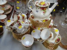 Good parcel of Royal Albert 'Old Country Roses' tea & dinnerware including teapot (75-piece)