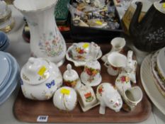 Large Aynsley vase & ginger jar together with items of Old Foley