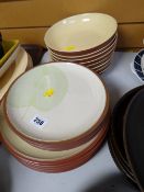 Collection of modern Denby 'Juice Fruits' dinnerware