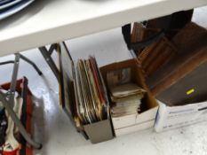 Selection of LP records together with small parcel of ordnance survey maps etc