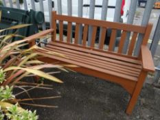Teak wood garden bench (outside)
