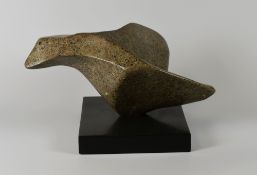 GWENDOLINE DAVIES marble with stone base - large bird sculpture, 17cms high