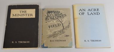 R. S. THOMAS' VERY RARE FIRST THREE BOOKS being 'The Stones of the Field' Druid Press Carmarthen,