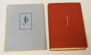 TWO BOOKS PRINTED AT GREGYNOG FOR PRIVATE CIRCULATION ONLY dated 1937, memorial for John Davies, '