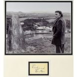 RICHARD BURTON autograph - framed together with a black and white publicity photograph for the