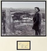 RICHARD BURTON autograph - framed together with a black and white publicity photograph for the