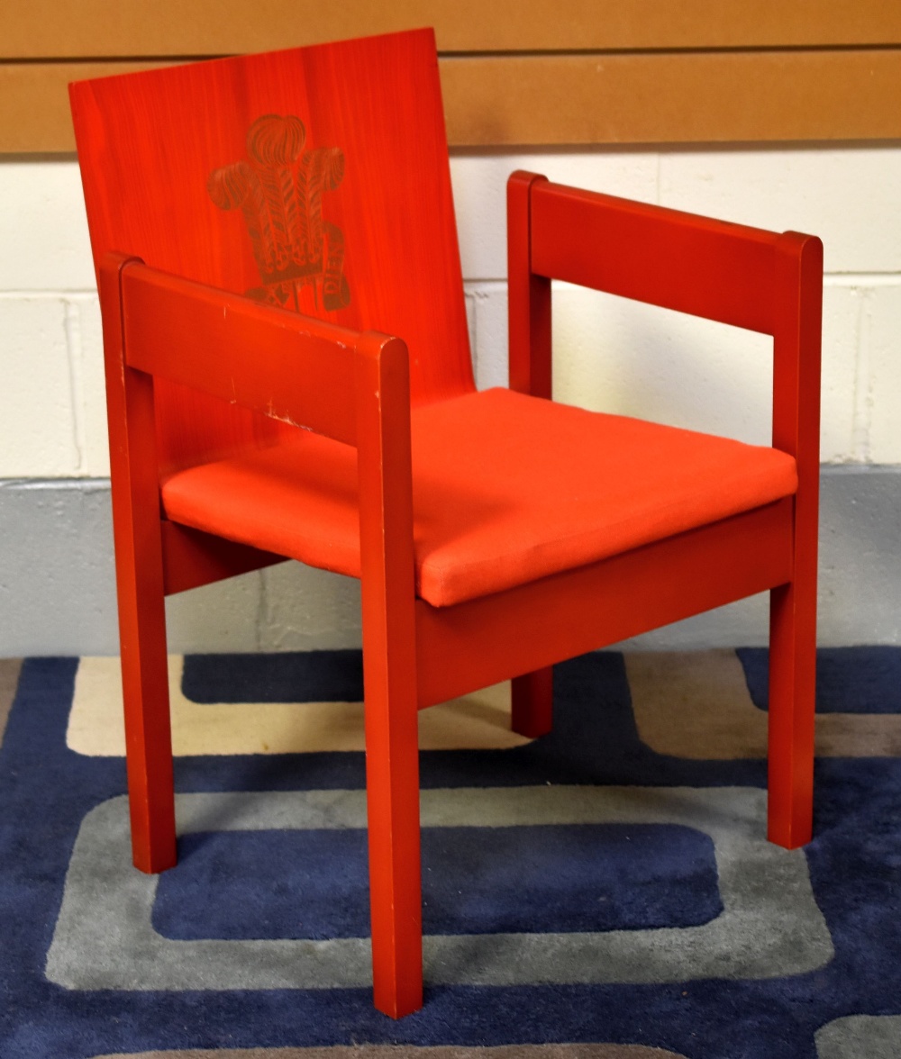 AN INVESTITURE CHAIR an icon of design being the 1969 Prince of Wales Investiture chair by Lord