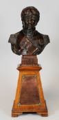 TOYE, KENNING & SPENCER bronze, copper and oak from HMS Victory - the bronze bust of Lord Nelson