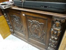 A possibly low country's carved cupboard