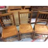 A set of six Welsh 'Clun' Elm dining chairs