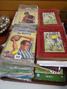 A quantity of pre-war & vintage children's sports annuals etc