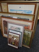 A parcel of framed prints including Salem