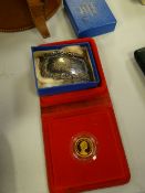 A cased 1980 half gold sovereign