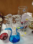A parcel of mixed glass including decanter