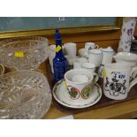 A quantity of Portmeirion pottery & two items of cut glass etc