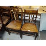 Two nineteenth century farmhouse chairs