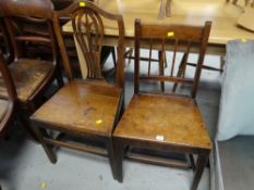 Two nineteenth century farmhouse chairs