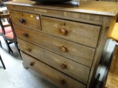 A good antique chest of three long & two short drawers in oak