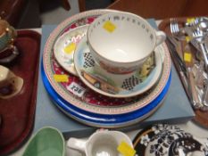 A parcel of collectors plates & a Royal Worcester motoring cup & saucer