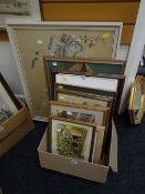 A parcel of framed prints & pictures etc