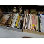 A quantity of vintage postcards & ephemera