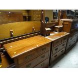 A vintage dressing table & similar chest of three long drawers