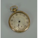 A 9CT GOLD POCKET-WATCH with monogrammed back, 53gms
