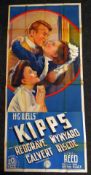 KIPPS original cinema poster from 1941, poster is numbered, folded and in two sections, wear