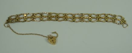 GATE-BRACELET & HEART PAD-LOCK, 6.8gms