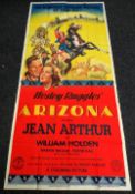 ARIZONA original cinema poster from 1940, poster is numbered, folded and in two sections, wear