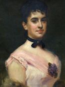 RAIMUNDO DE MADRAZO Y GARRETA (1841-1920) oil on canvas - portrait of the French / American