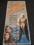 FOREIGN CORRESPONDENT original cinema poster from 1940 directed by Alfred Hitchcock, folded and in