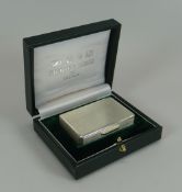 A CASED SILVER SNUFF BOX BY RICHARD JARVIS OF PALL MALL with machine-turn decoration and