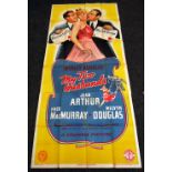 MY TWO HUSBANDS original cinema poster from 1940, poster is numbered, folded and in two sections,