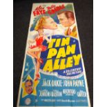 TIN PAN ALLEY original cinema poster from 1940, poster is numbered, folded and in two sections, wear