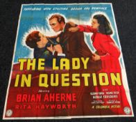 THE LADY IN QUESTION original cinema poster from 1940, poster is numbered, folded and in four