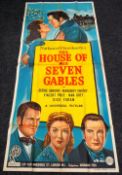 HOUSE OF SEVEN GABLES original cinema poster from 1940, poster is folded and in three sections, wear