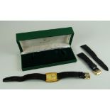 A 1973 LIMITED EDITION ROLEX GENTLEMAN'S DRESS WATCH believed 9ct with oval face within a rounded