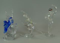 THREE SWAROVSKI 'MAGIC OF DANCE' SERIES CRYSTAL FIGURES each in boxes and being 'Antonio 2003', '