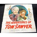 THE ADVENTURES OF TOM SAWYER original cinema poster from 1938, poster is numbered, folded and in