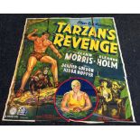 TARZAN'S REVENGE original cinema poster from 1938, poster is numbered, folded and in four