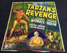 TARZAN'S REVENGE original cinema poster from 1938, poster is numbered, folded and in four